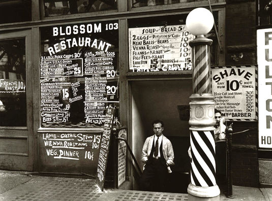 Berenice Abbott: Untitled (Blossom Restaurant, 103 Bowery)